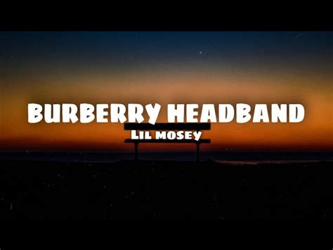 dress burberry in my headband lyrics|burberry headband song lyrics.